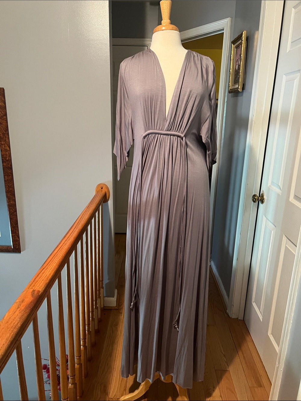 Rachel Pally Elegant Maxi Wrap Style Dress - V-Neck, Flowing Skirt